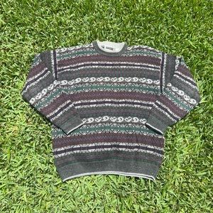 Vintage 1990s Studio Abstarct Colorful Knitted Sweater Men’s size Large